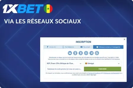 1xbet inscription sénégal